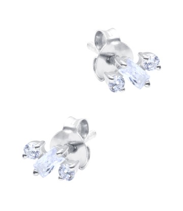 Shining CZ Crystal Silver Stud Earring STS-6250